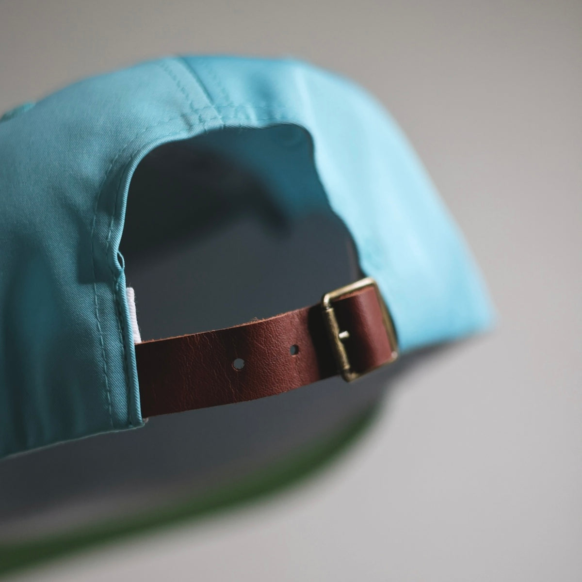 Deep Teal Leather Buckle Hat