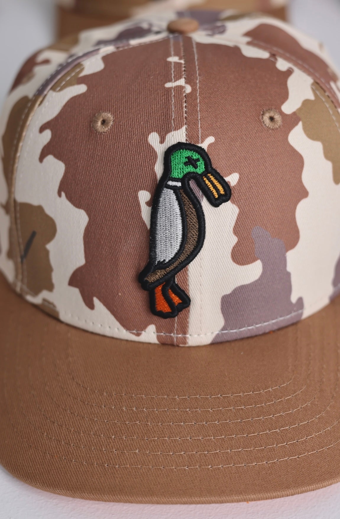 Tan / Brown Leaf Camo Snapback
