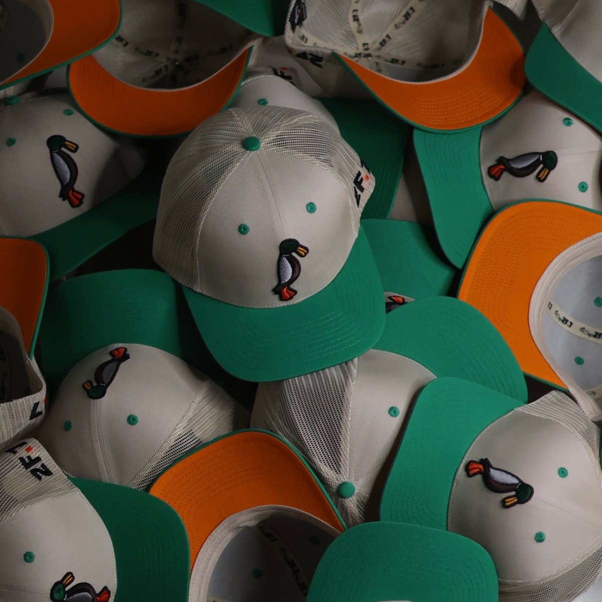 Green / OffWhite Trucker