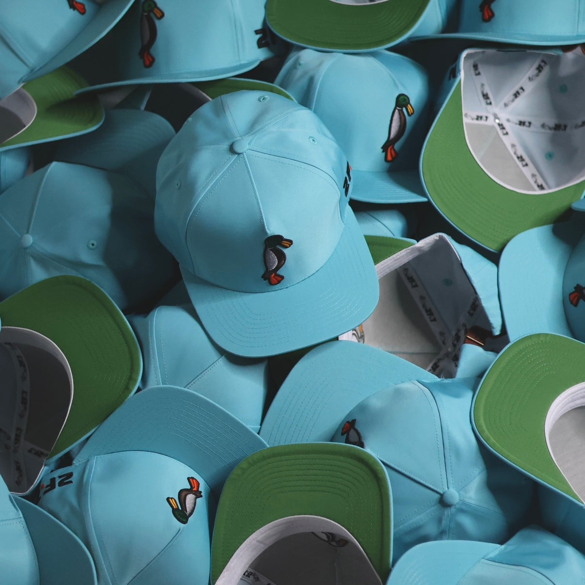 Deep Teal Leather Buckle Hat