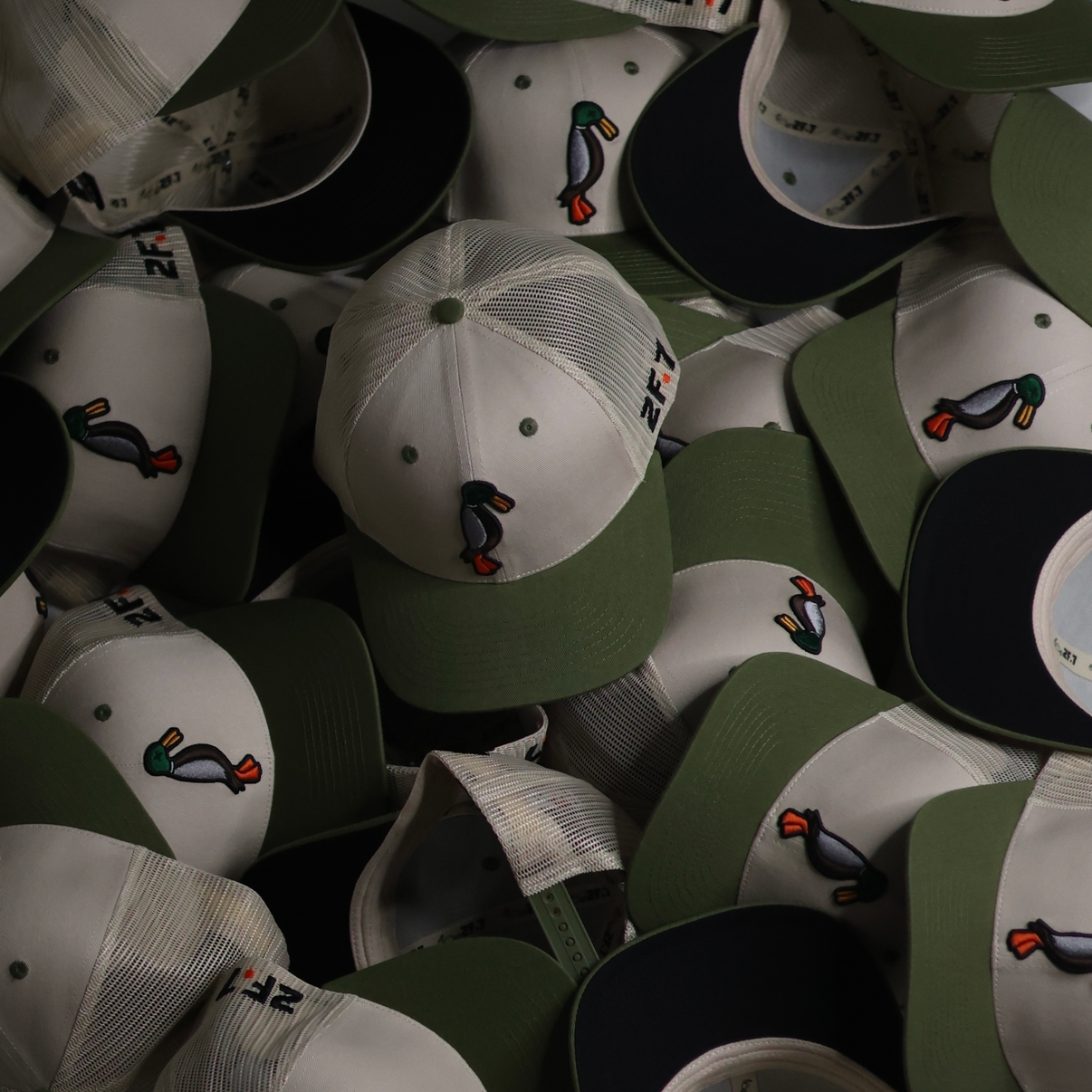 Olive / OffWhite Trucker