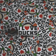 I Love Ducks Sticker