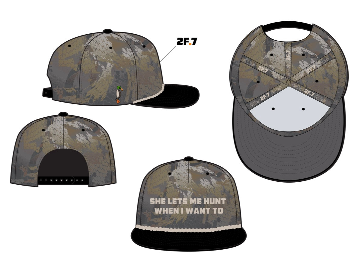 “She Lets Me Hunt When I Want To” Optifade Timber / Black Hat