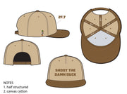 “Shoot The Damn Duck” Tan / Brown Canvas Hat