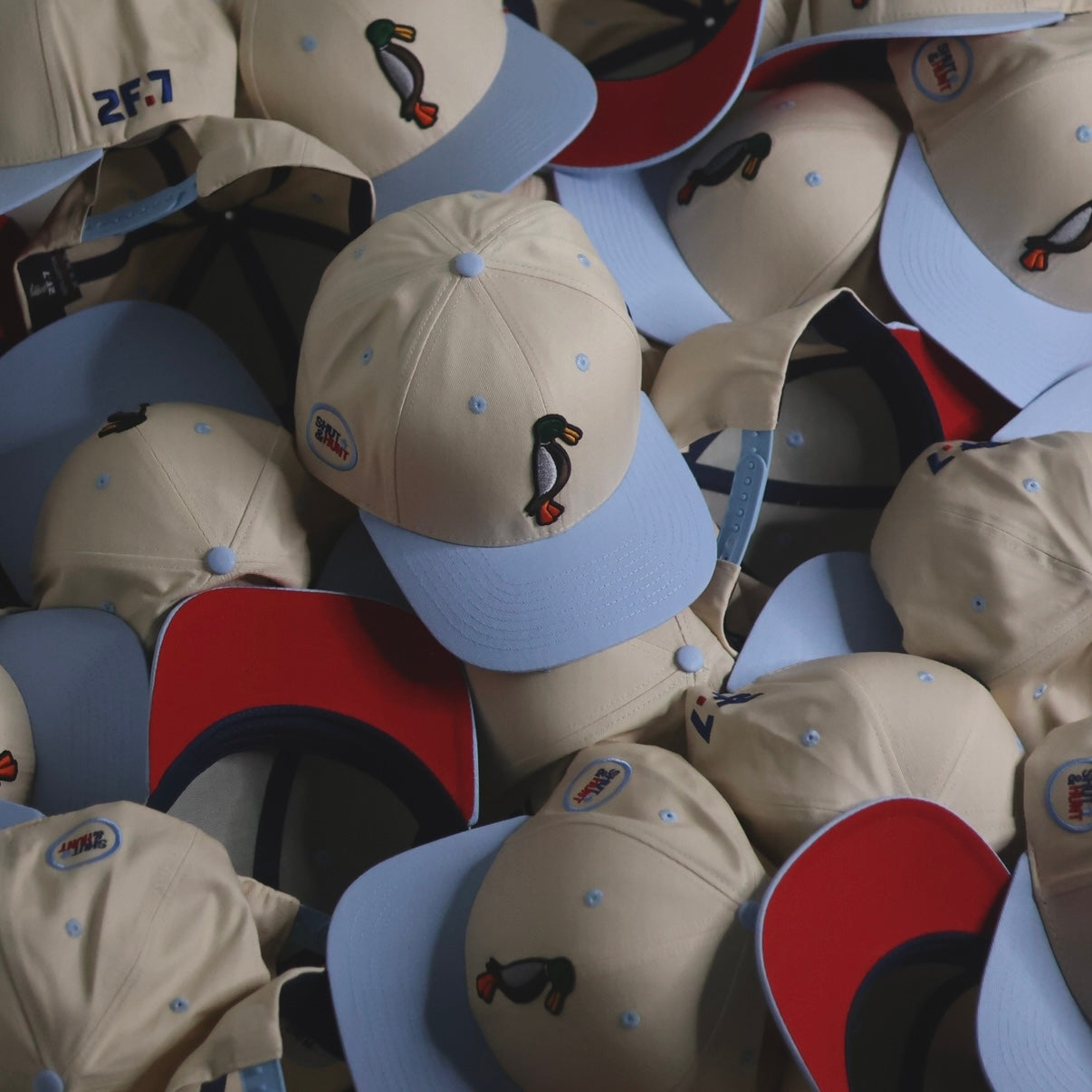 Shut Up & Hunt Baby Blue / OffWhite Snapback