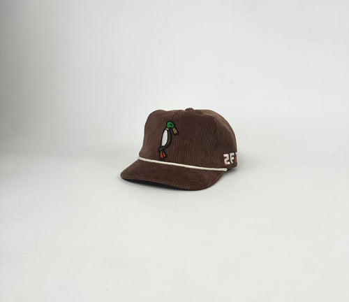 Brown Corduroy Rope Hat