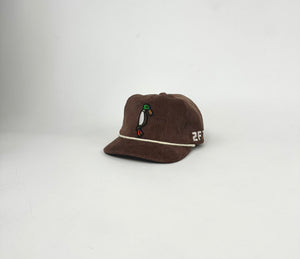 Brown Corduroy Rope Hat