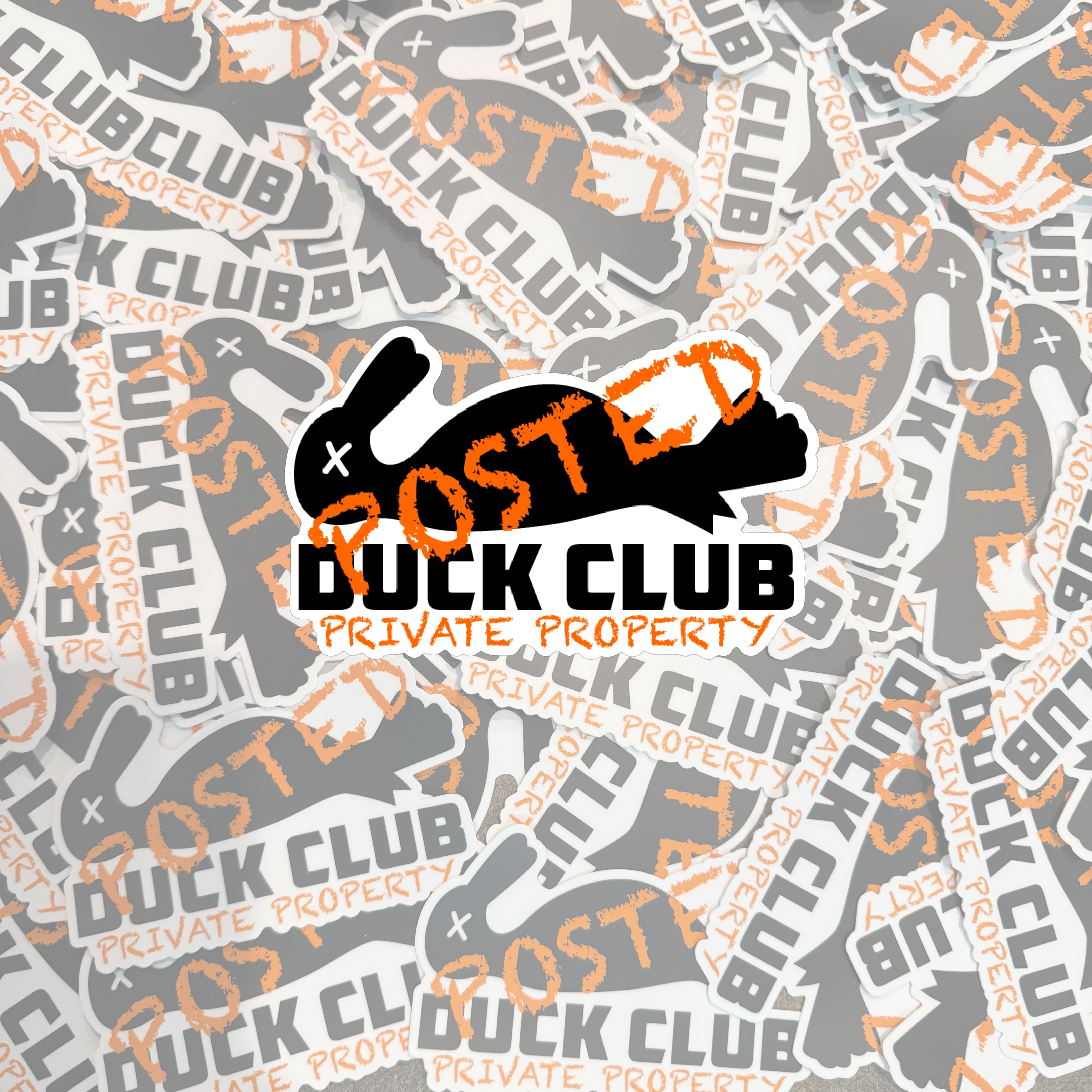 Posted Duck Club Private Property Sticker