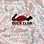 Members Only Duck Club No Trespassing Sticker