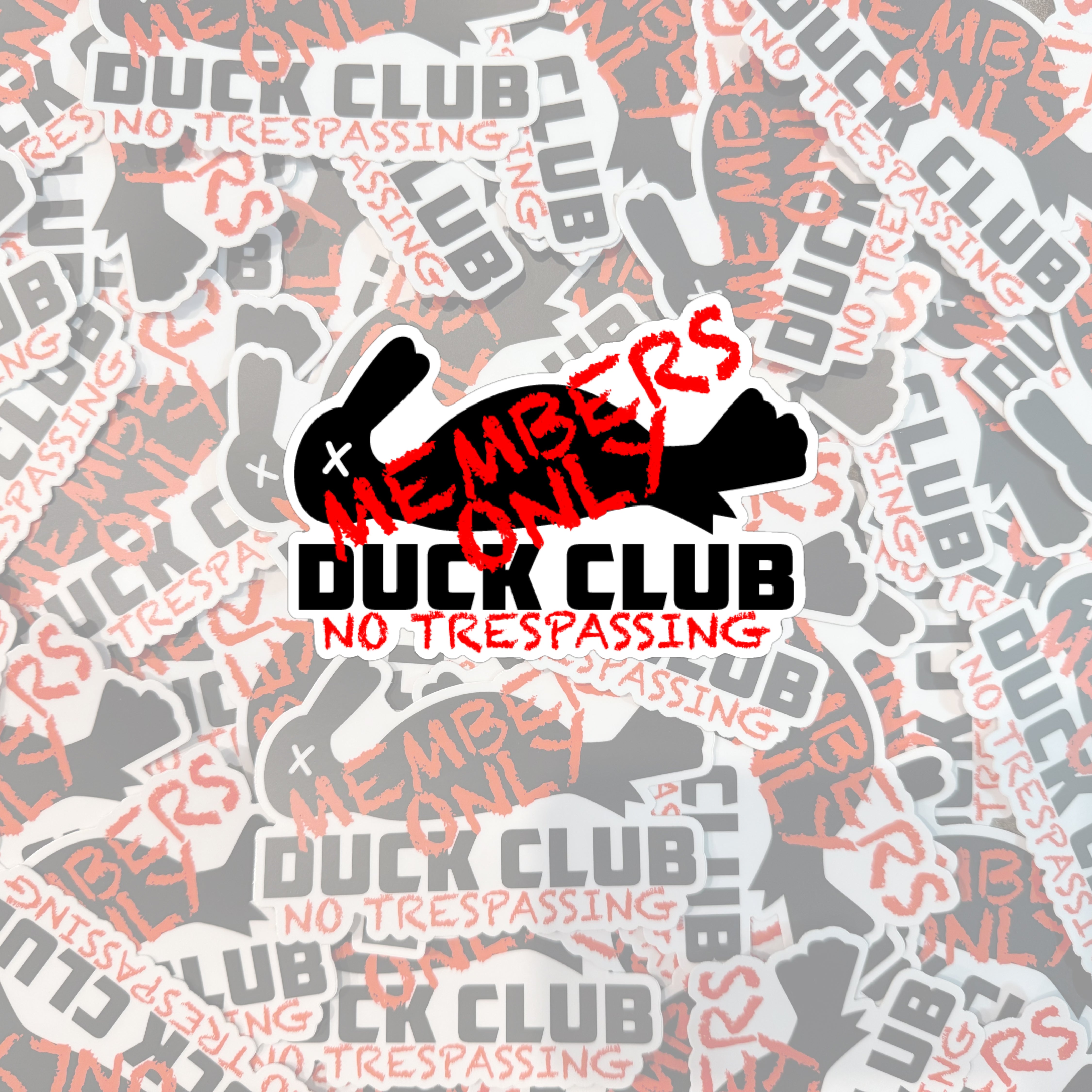 Members Only Duck Club No Trespassing Sticker