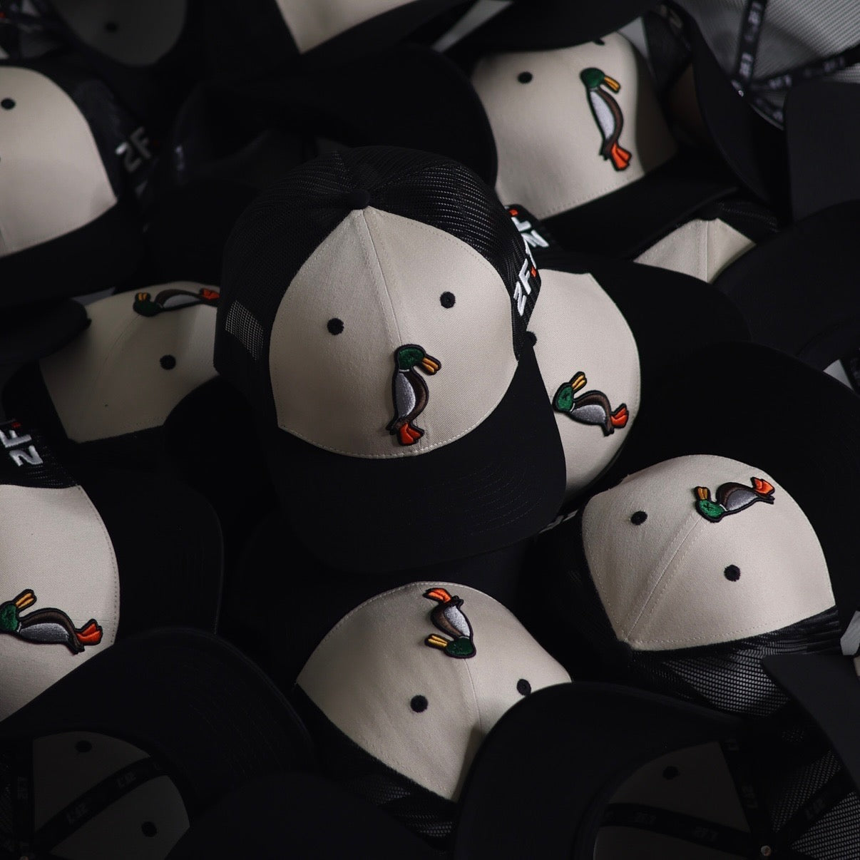 Black / Black Back/ Off White Trucker